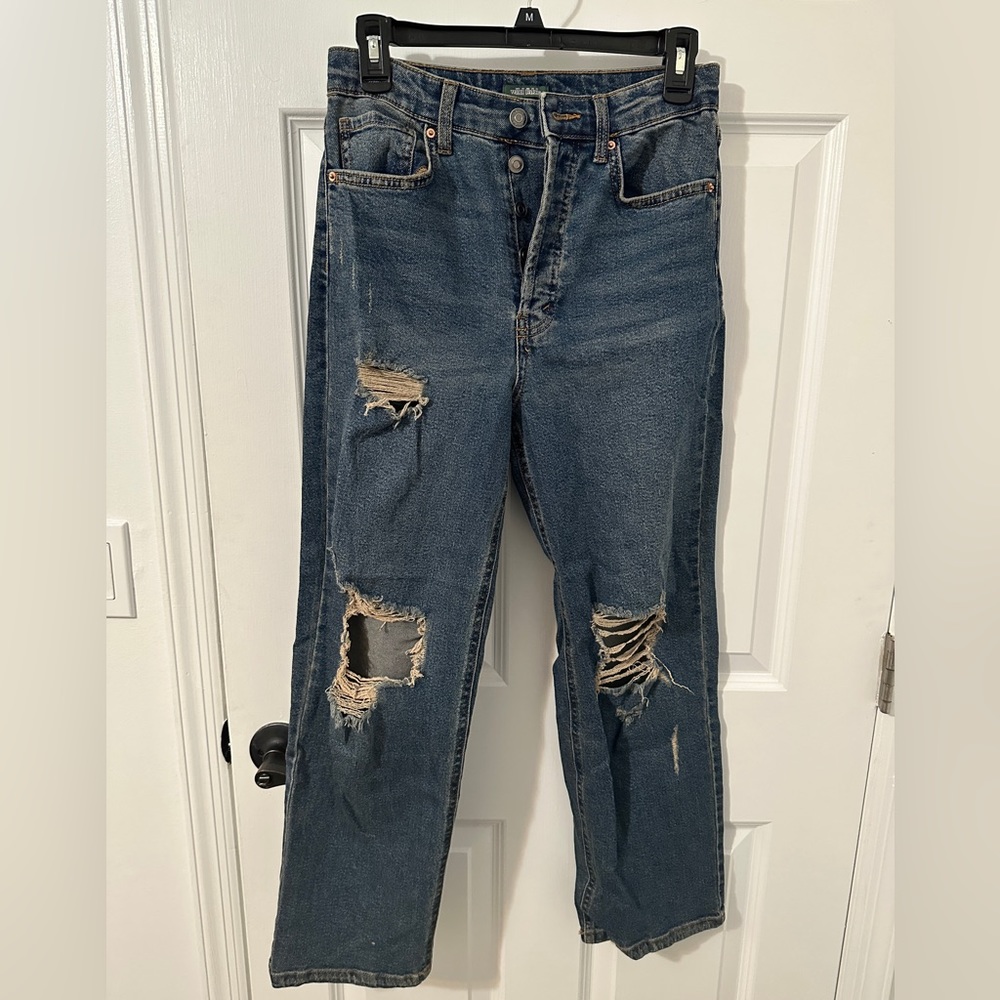 High Waisted Ripped Jeans
